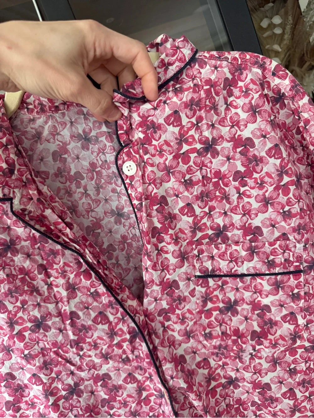 J. Crew x Liberty London floral print long sleeve shirt button down sleep pajama